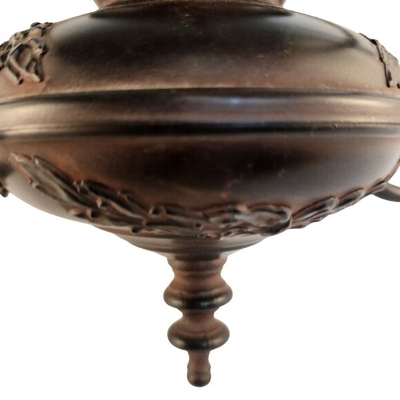 Hanging Lamp Frame With Ornate Detailing & Chain Fixture DIY Lighting Parts Or B - Picture 2 of 14